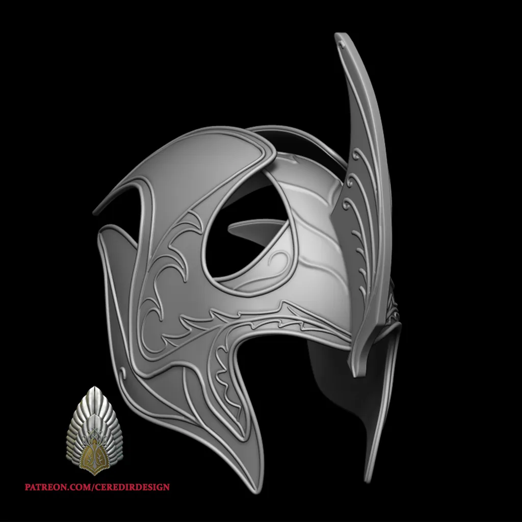 Elven Galadhrim Helmet Lord of the rings 3d digital download