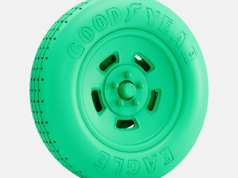 1/24 Scale, 15x4.5 Halibrand Sprint Wheel, Goodyear Eagle 26