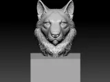 Gray wolf bust - Woft head model - 3D print-3