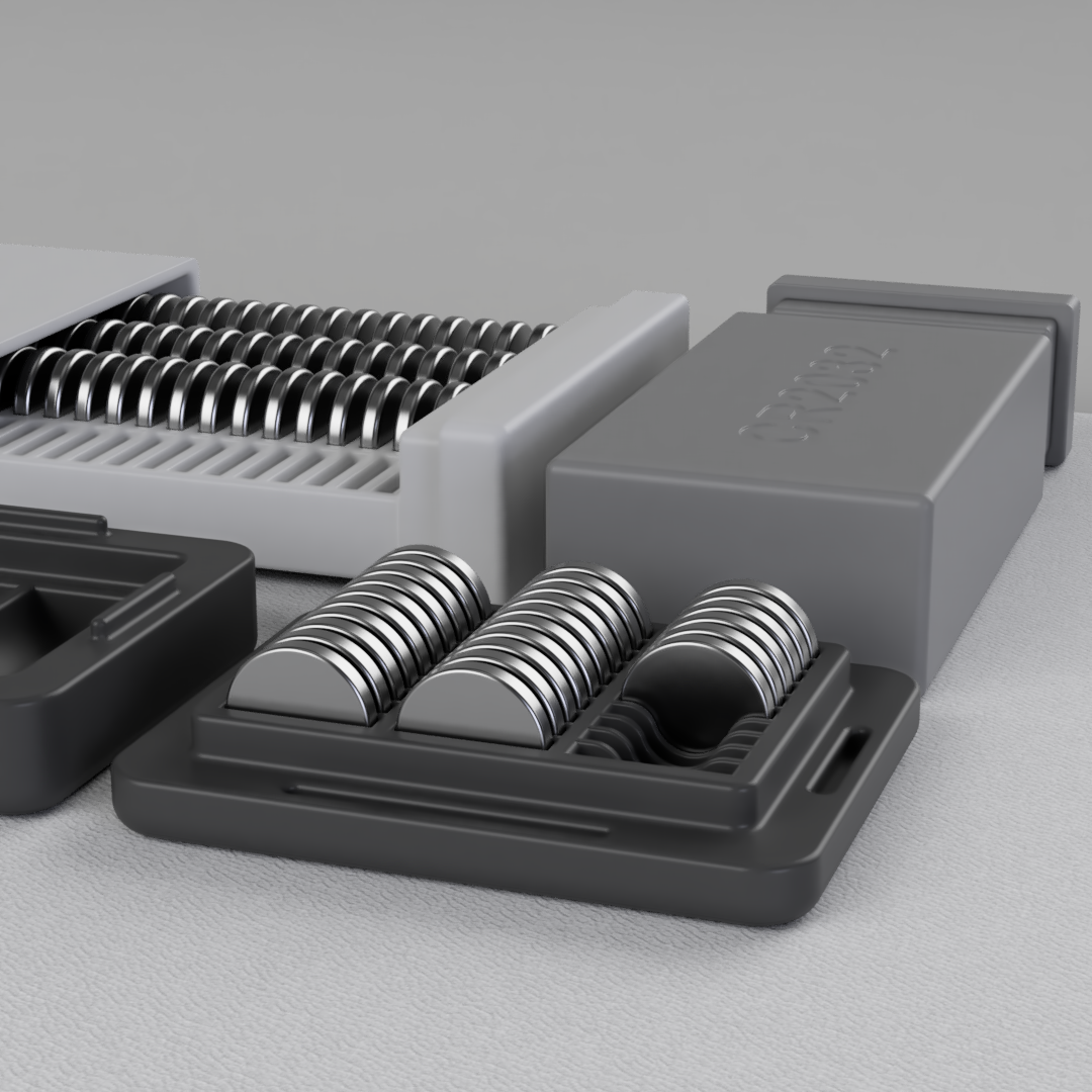 CR2032 Battery Holders - 3 Versions | 3D models download | Creality Cloud