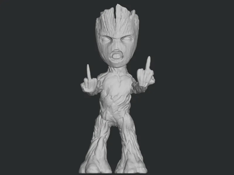 Angry Groot stl file 3d printing, 3d print file, miniature