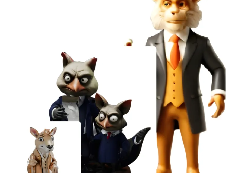 Collectie van Antropomorfe Dierenbeeldjes