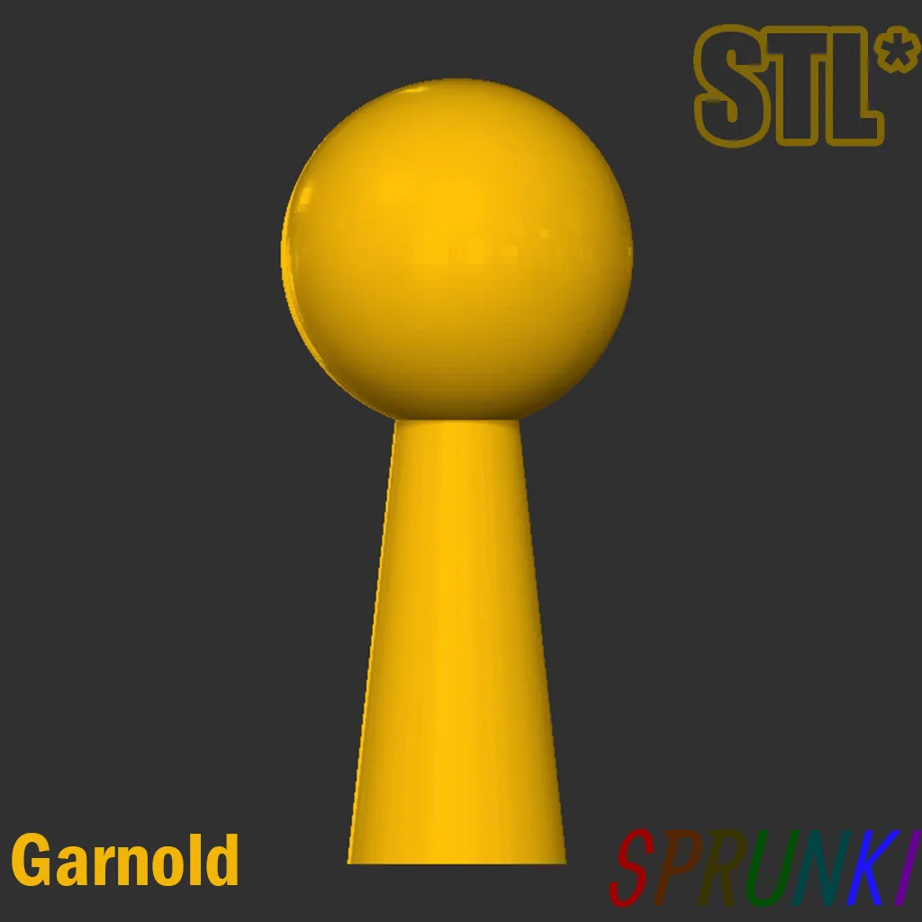 Sprunki Incredibox Garnold Gold STL 3D Character Fanart