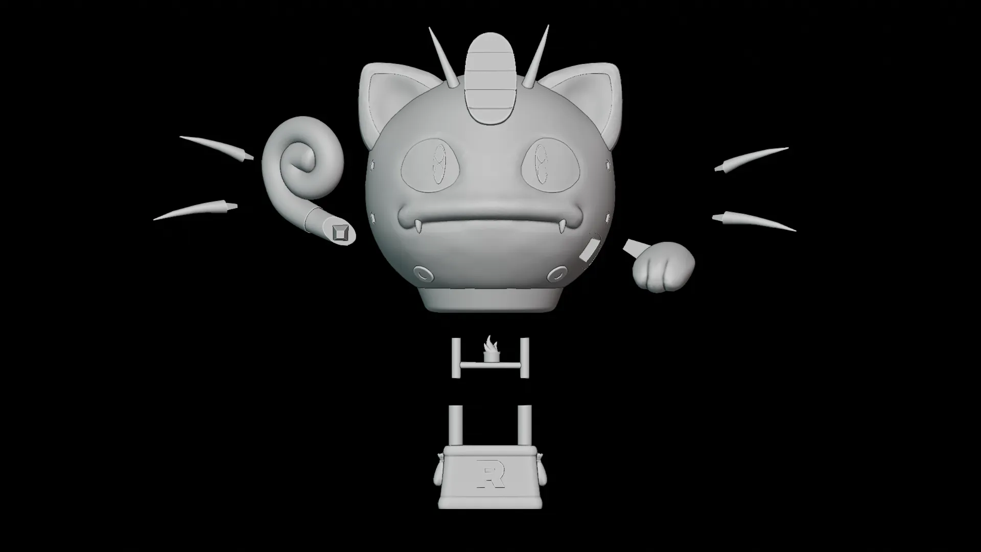 Meowth Balloon Rocket Team - Pokemon
