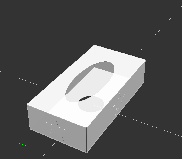 Cover for tissue box (227x113x54 mm), nestable box 3D models download