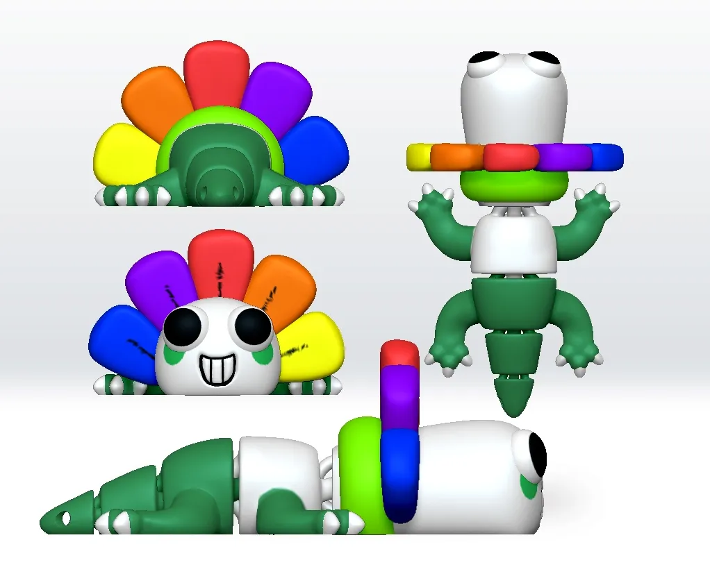 Dandys World Flexi Articulated STL 3D Model Fanart