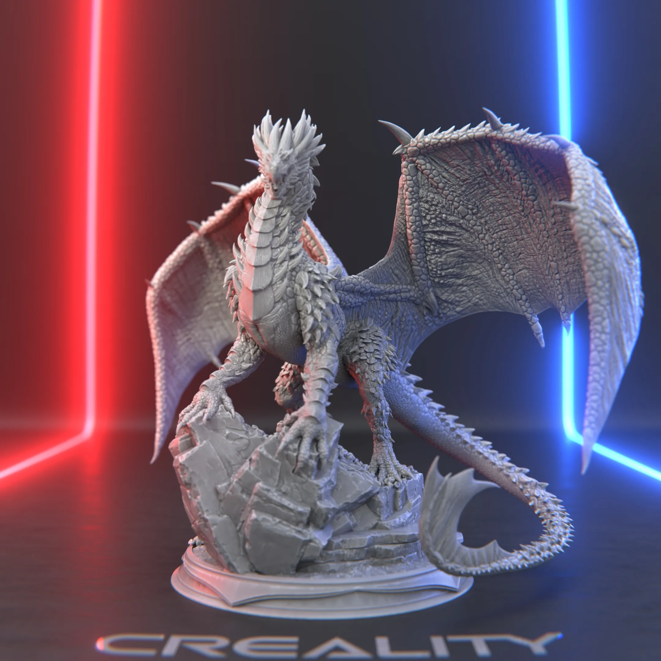 "Majestic Dragon Sculpture" – A Masterpiece of Fantasy Art