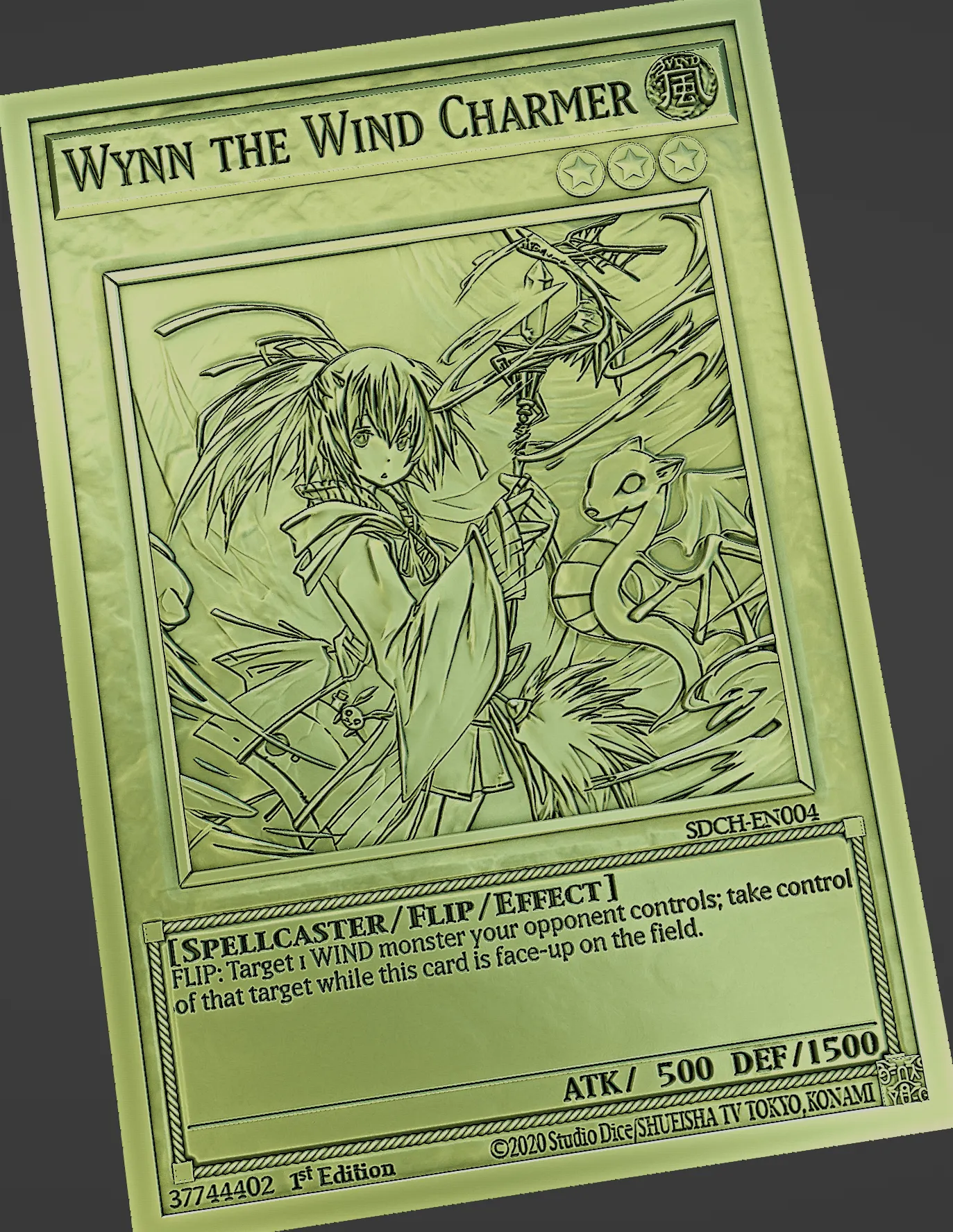 Board Games & Card Games STL Download - WYNN THE WIND CHARMER - YU-GI-OH!by  Wsonuchiha3D