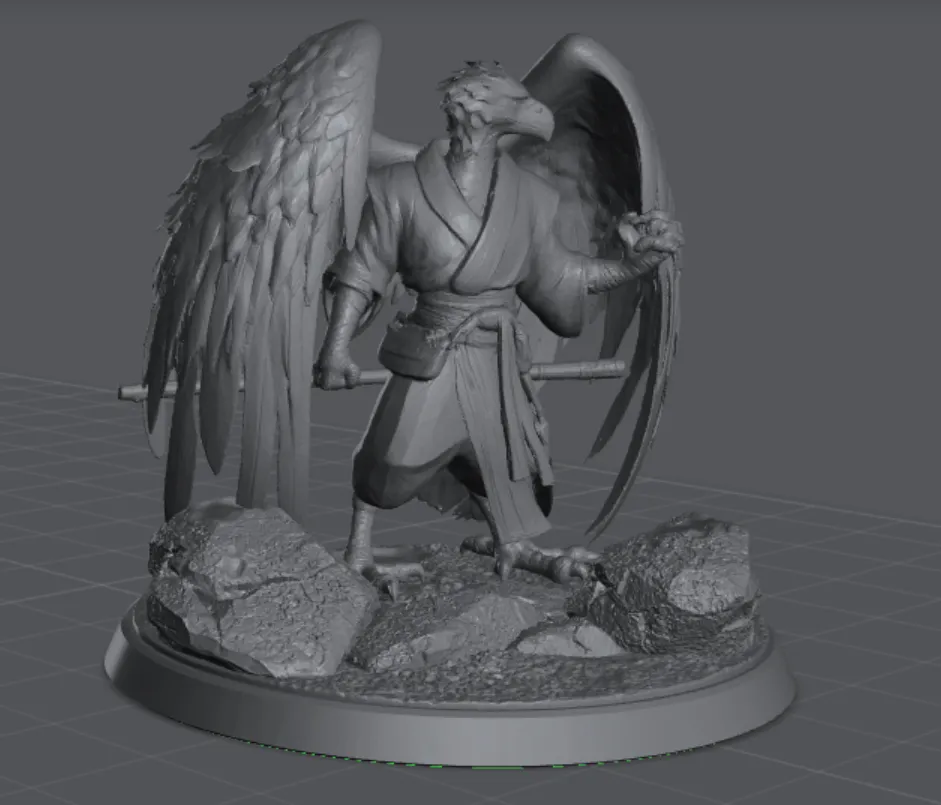 Aarakockra Monk, dnd miniature, martial arts bird