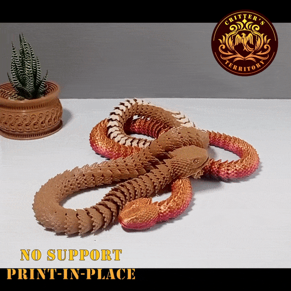 articulated spiky viper snake