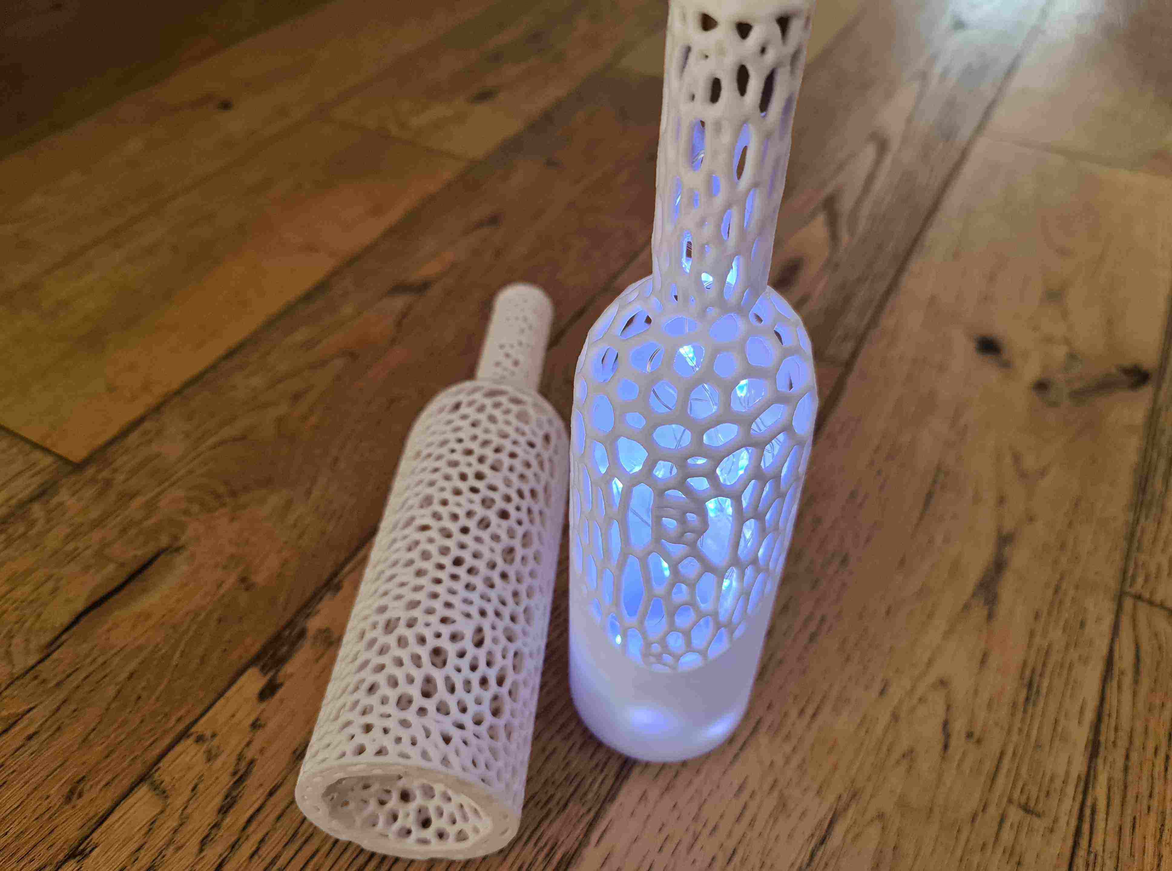 Voronoi Wine Vin Bottle Organic Contemporary Sculpture
