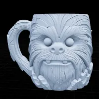 Chewbacca Wood Stone Mug-1