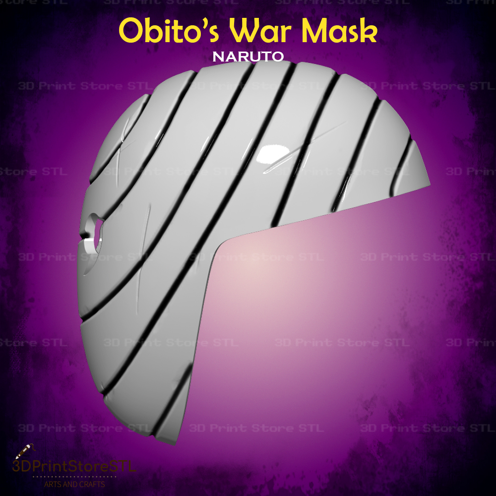 Obito War Mask Cosplay Naruto - STL File | 3D models download ...