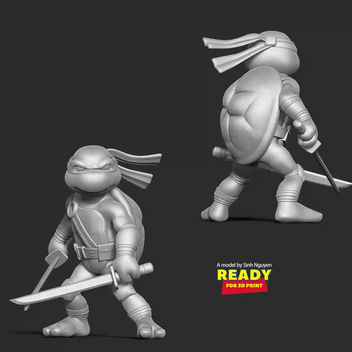 Leonardo Teenage Mutant Ninja Turtles TMNT Resin 3d Printed