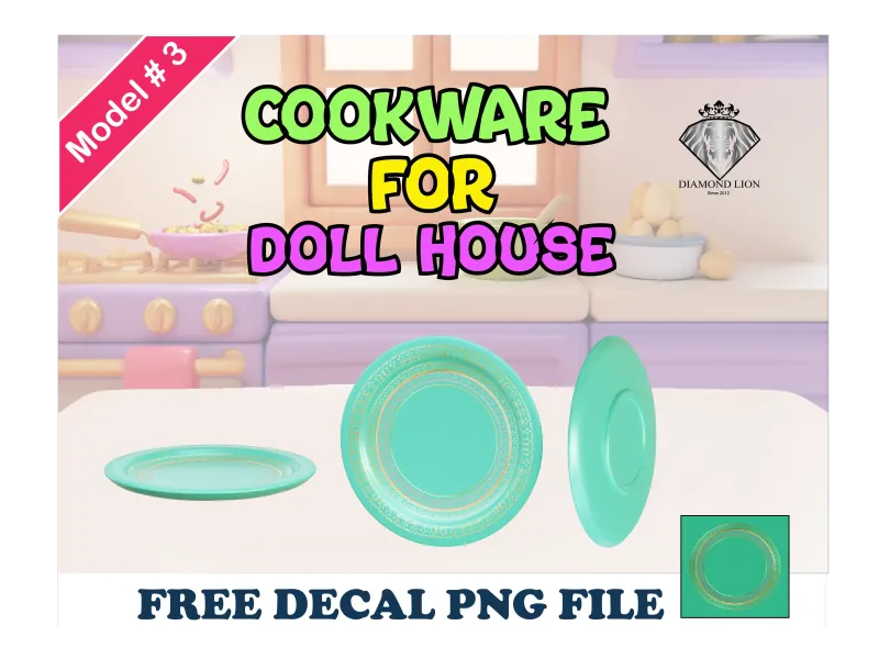 Round Dinner Plate with Free Decal