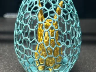 CAGED VORONOI EASTER BUNNY