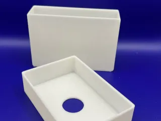 Playing card box for a single deck.