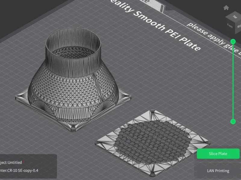 Reducer 120mm fan to 75mm pipe / cover