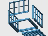 Chicago fire escape complete set for your wall / 58 parts !-6