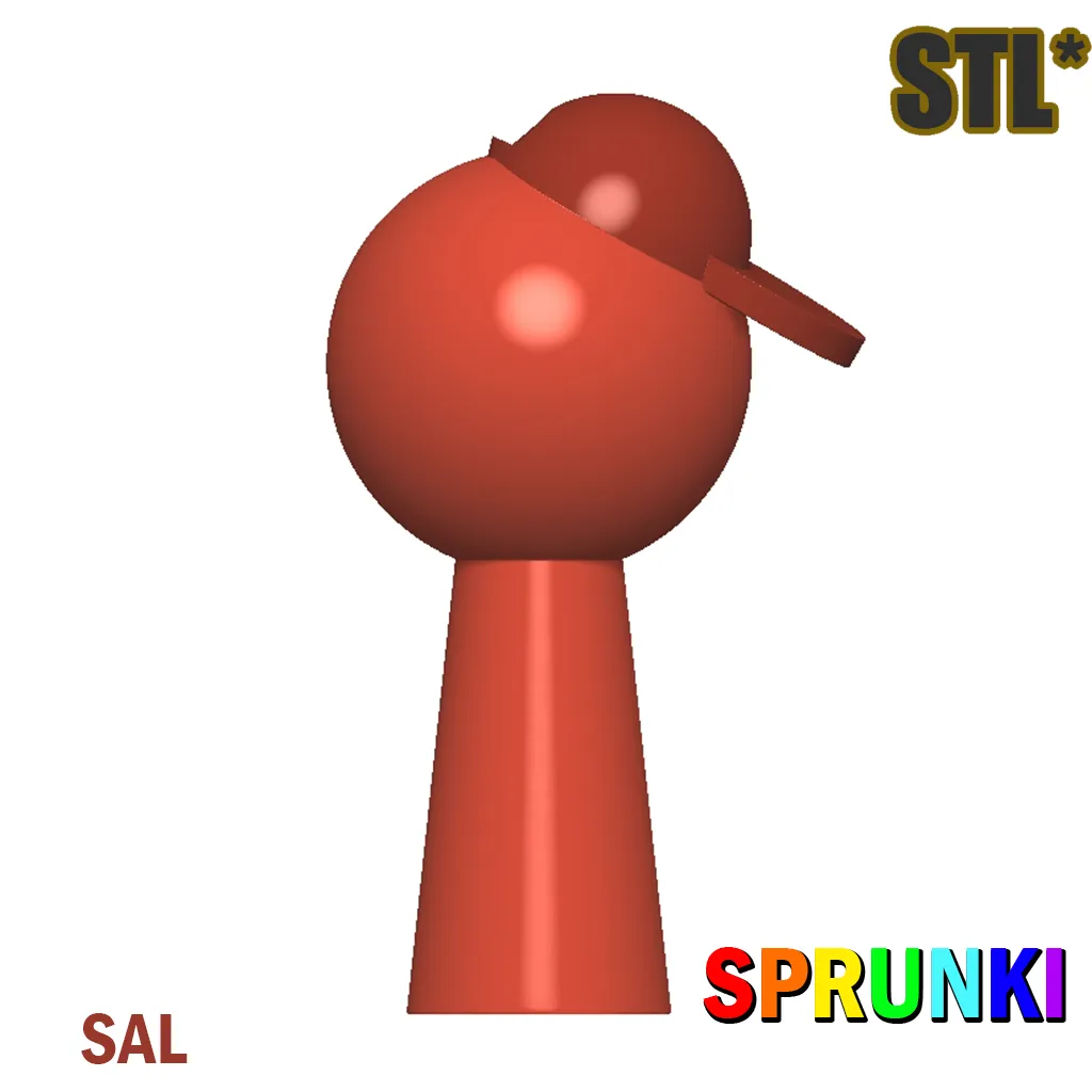 Sprunki Incredibox Sal STL 3D Model Character Fanart