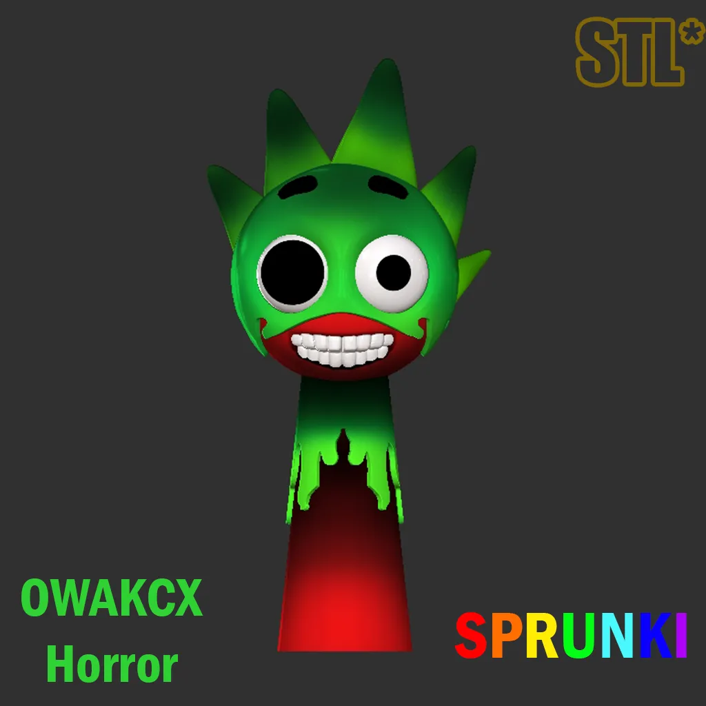 3D Sprunki Incredibox OWAKCX Lime Horror STL 3D