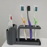 toothbrush and toothpaste holder