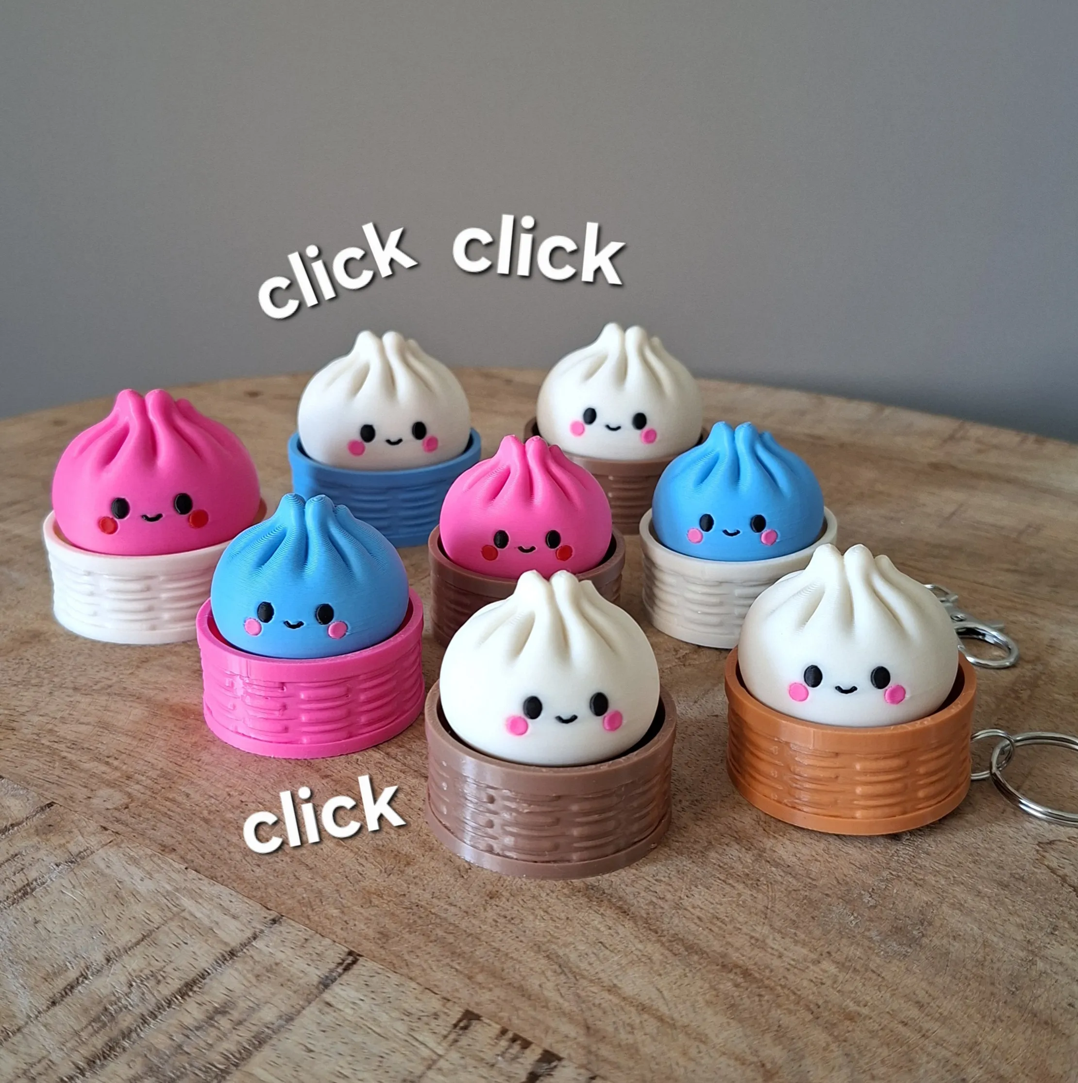 Cute dumpling fidget clicker toy
