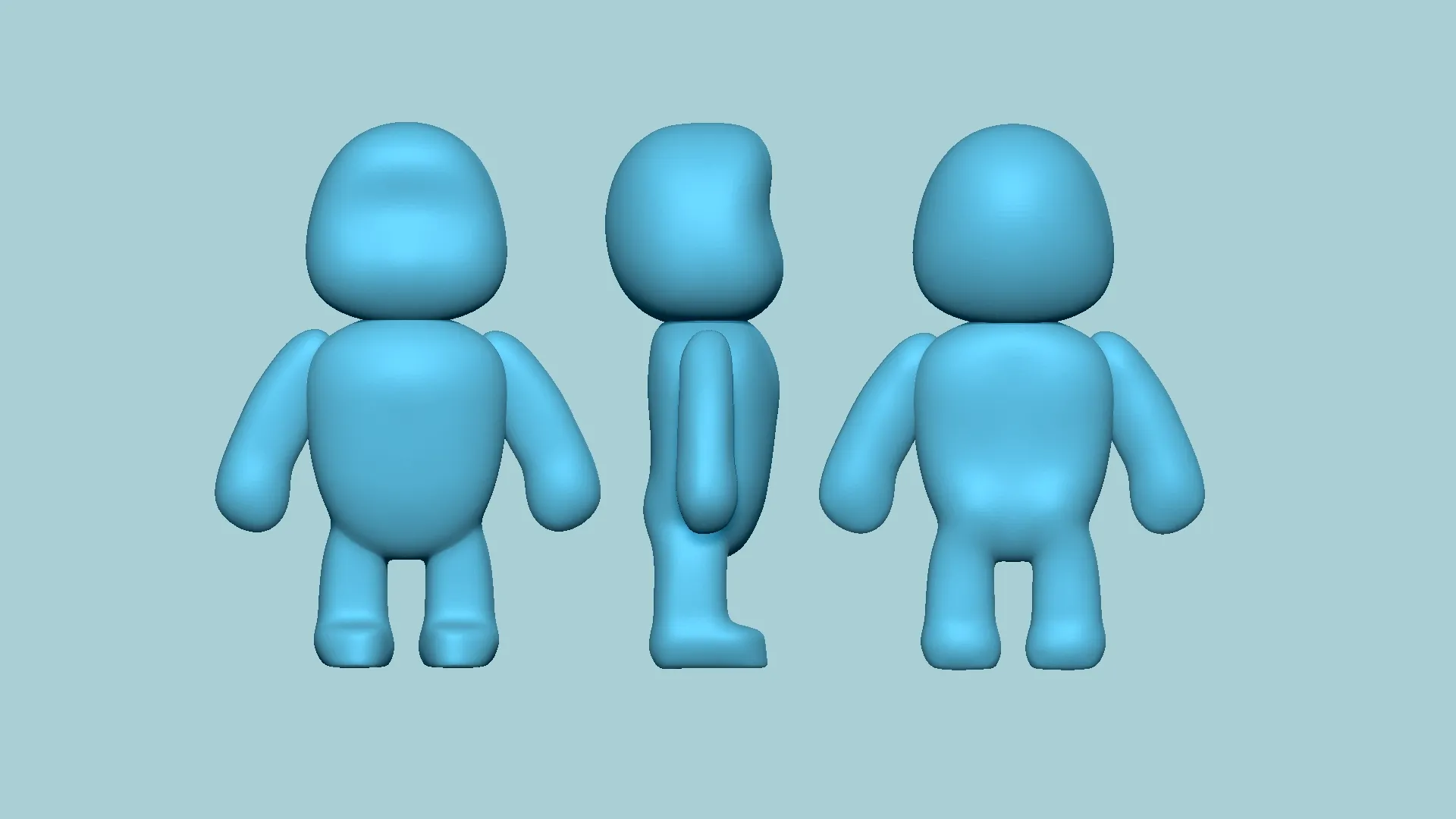 Molde para galletas A01 - Partes del cuerpo Chibi