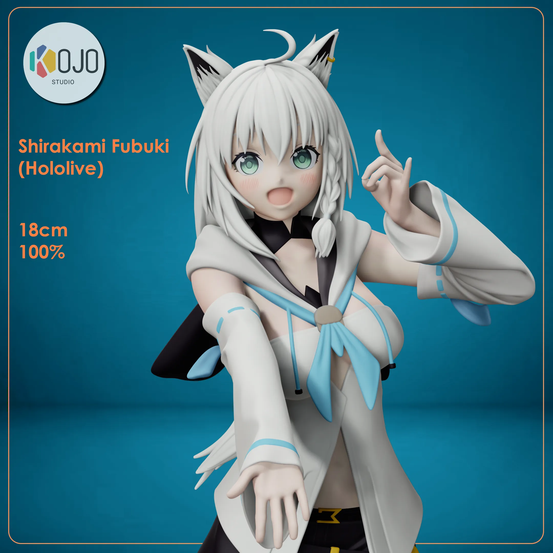 Characters & Creatures STL Download - Shirakami Fubuki - Hololive