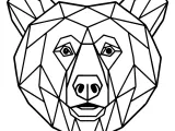 Bear for wall Wall Art Low poly-1