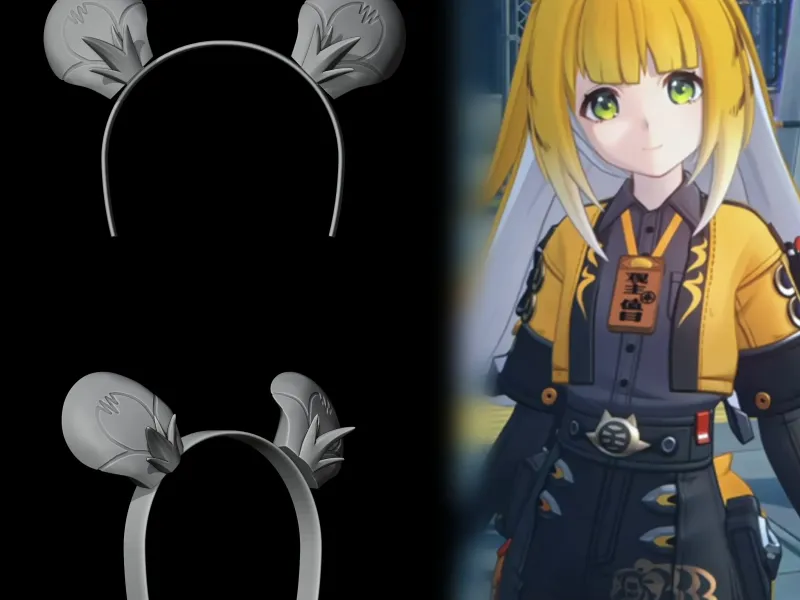 Ju Fufu - Ears - Zenless Zone Zero Cosplay Prop