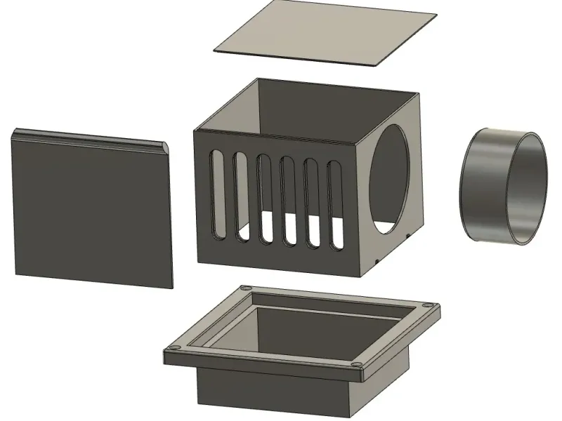 Ventilation grille with pipe connection