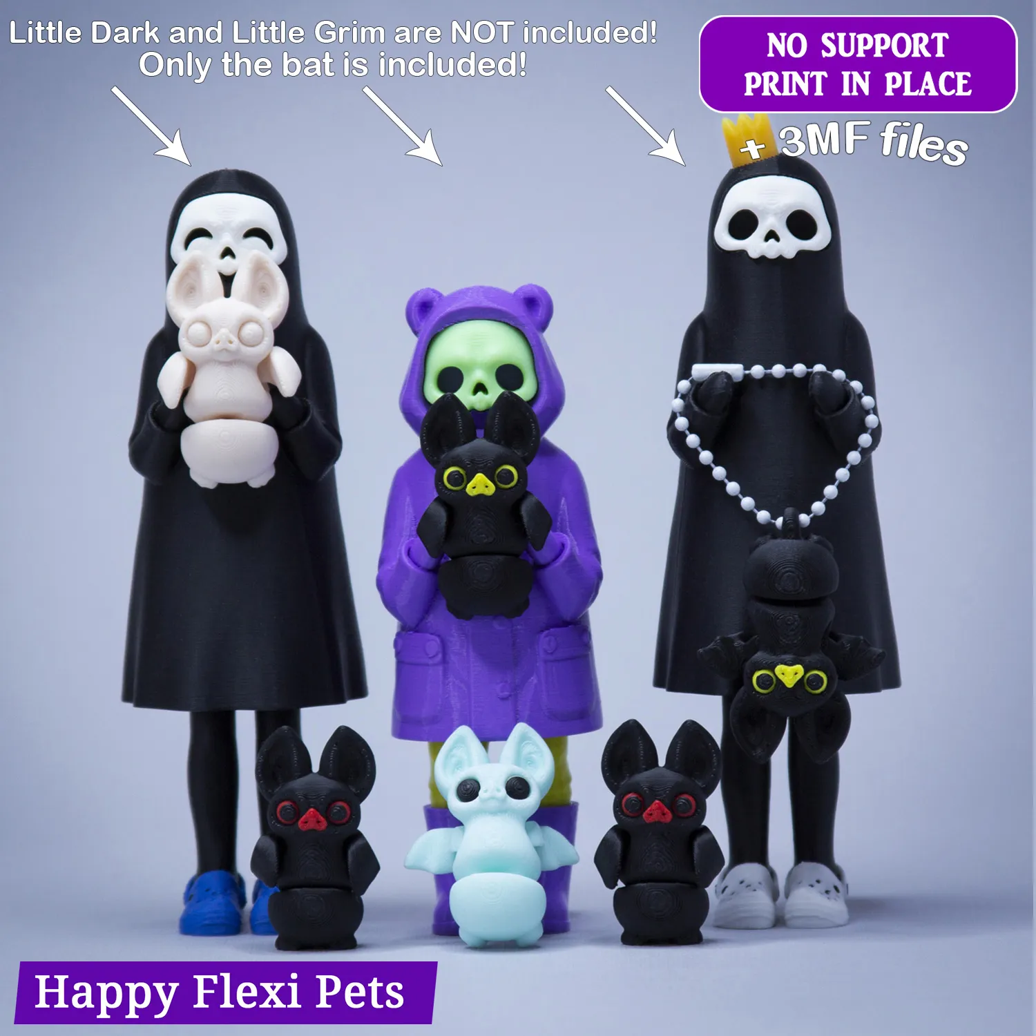 Dark's Bat - a flexi toy of Little Dark and her friends