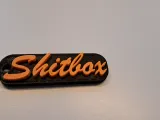 Keyring, offensive "Shitbox" embossed text-1