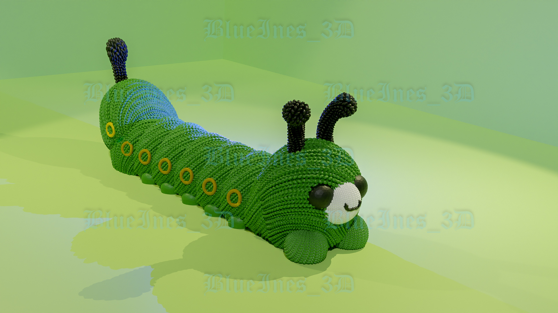 ARTICULATED CROCHET KNITTED CATERPILLAR | 3D models download | Creality