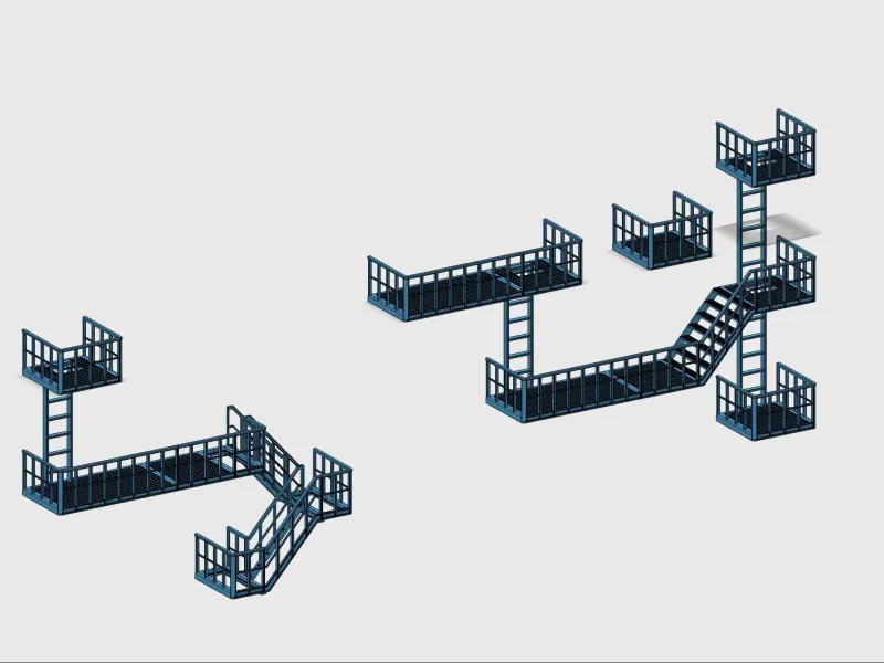 Chicago fire escape complete set for your wall / 58 parts !