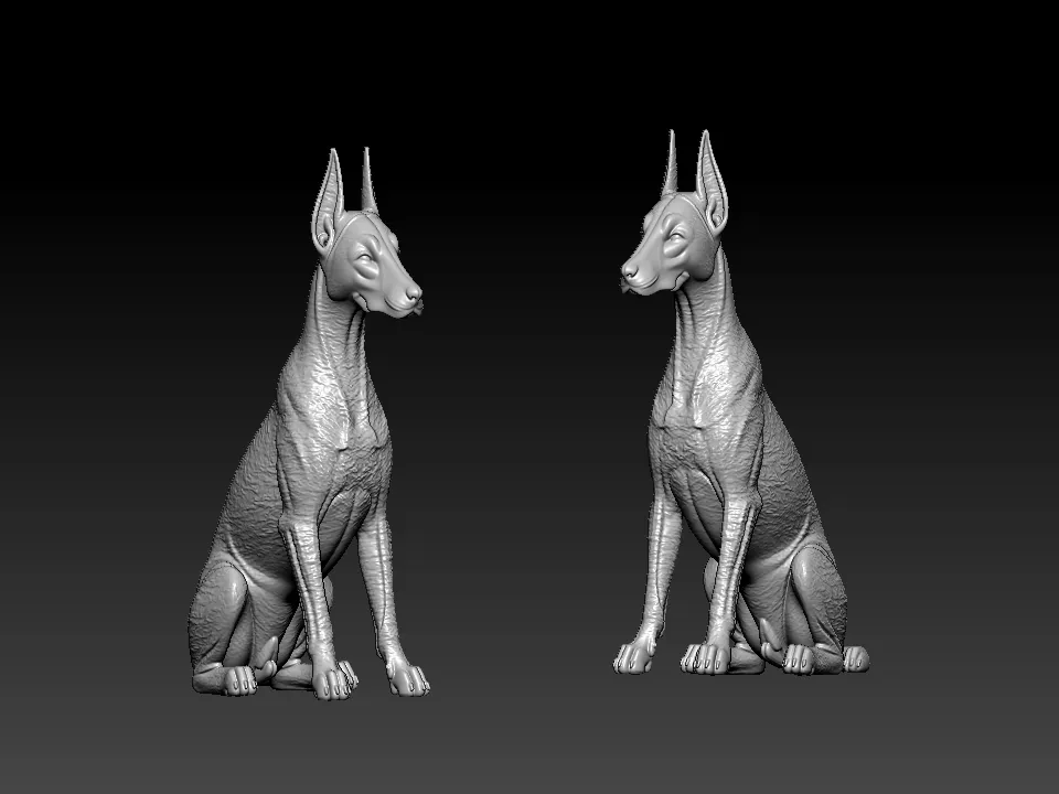 Dobermann - Doberman Pinscher model - 3D PRINT