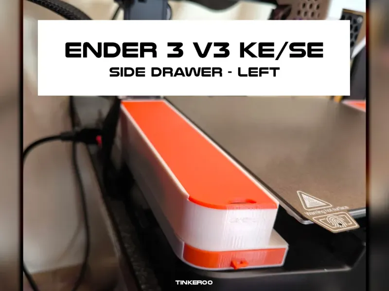 Cajón lateral izquierdo para Creality Ender 3 V3, versión 3