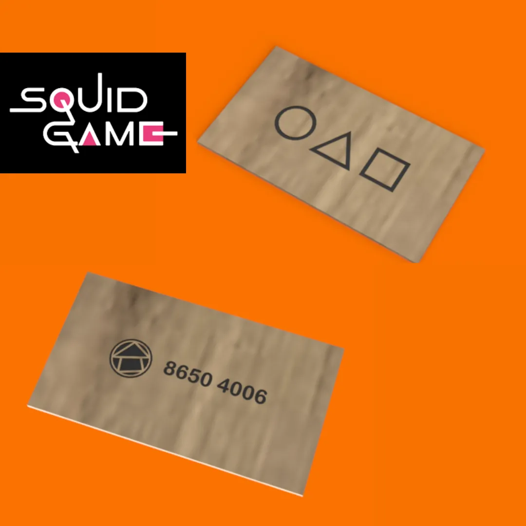 Squid games business card