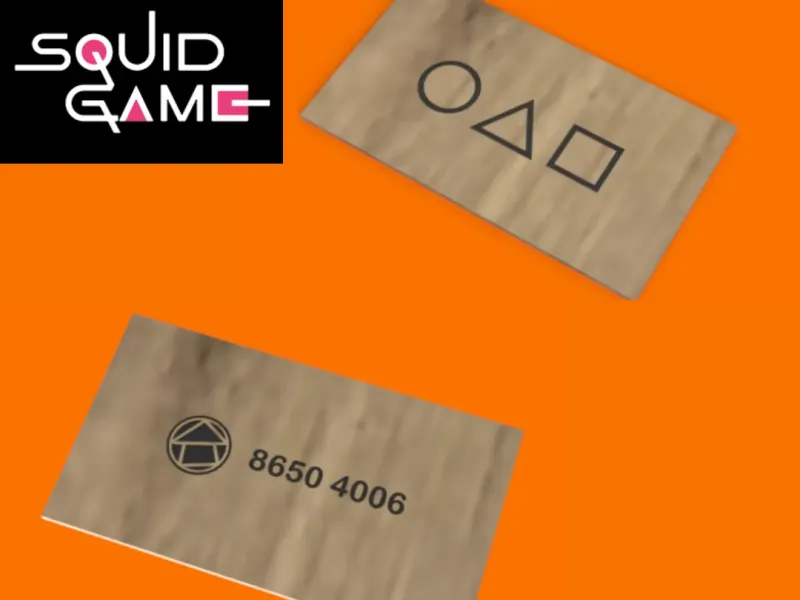 Squid games business card