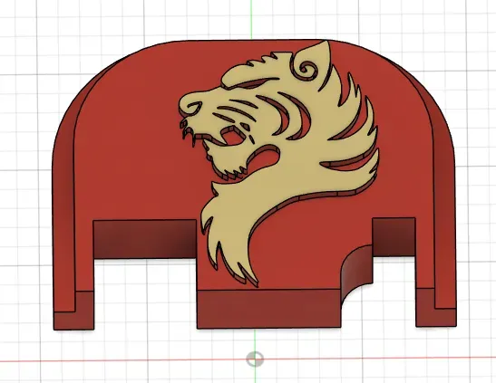 pop out lion back plate