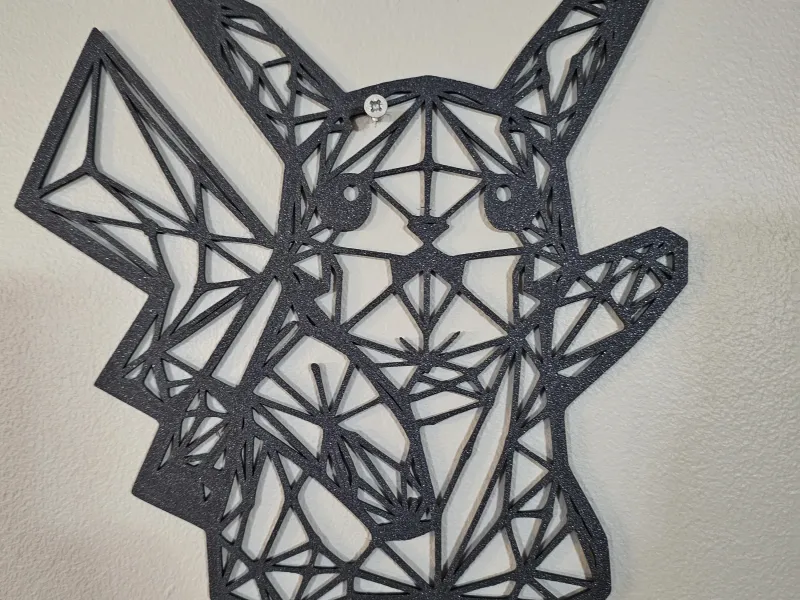 Colgador de pared geométrico Pikachu