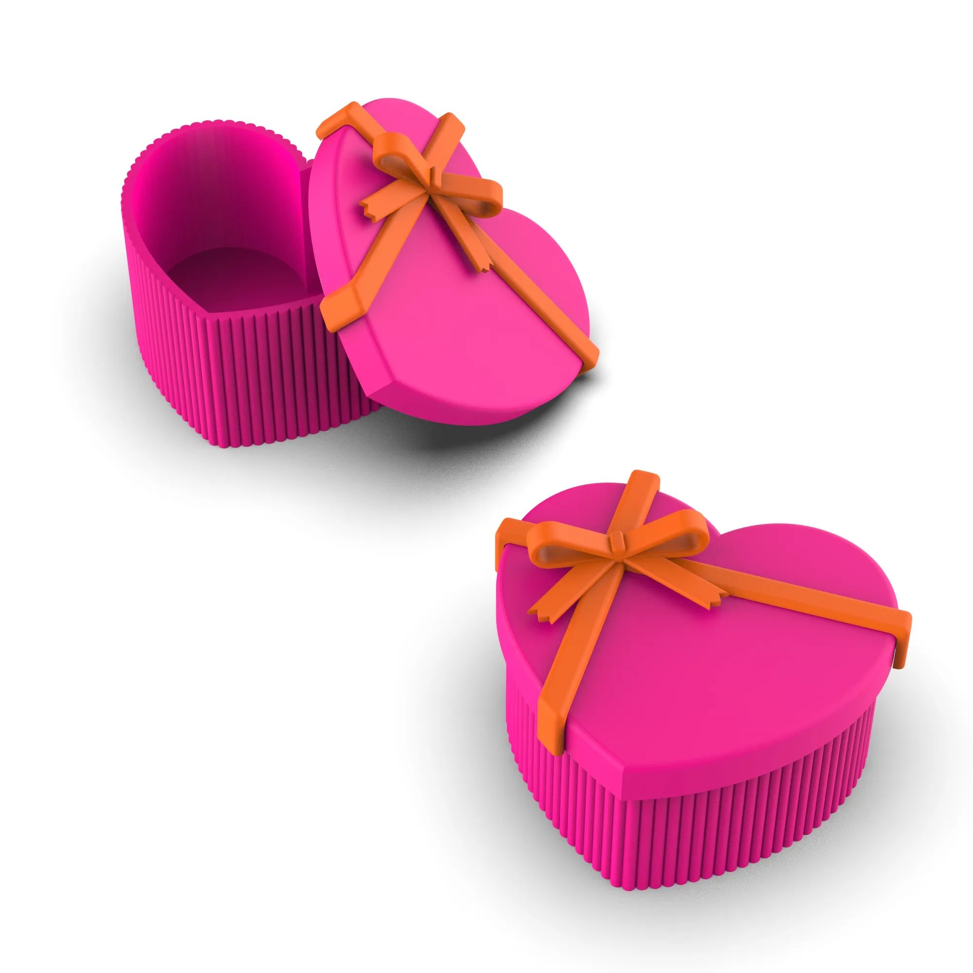 3D Printer Files | 3MF File | Heart Gift Box, 3D Valentine’s Day Gift ...