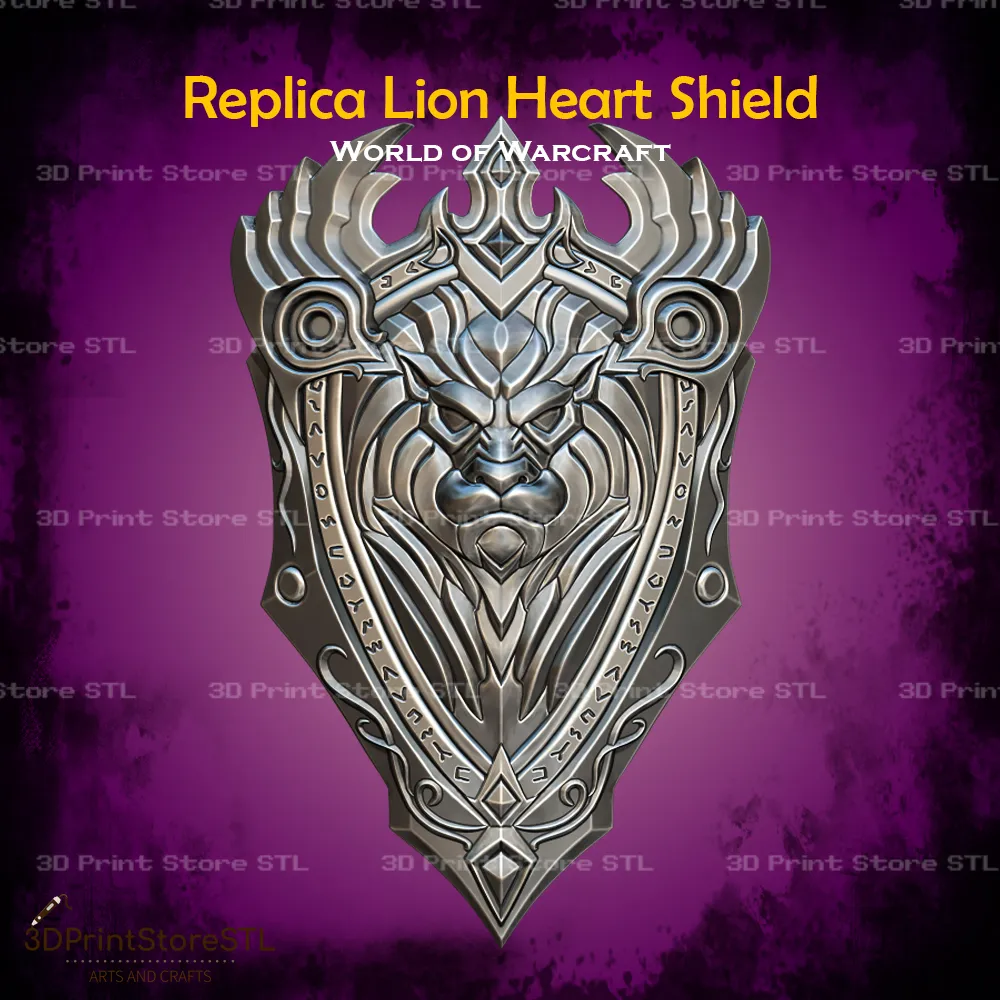 Replica Lion Heart Shield Cosplay Warcraft - STL File