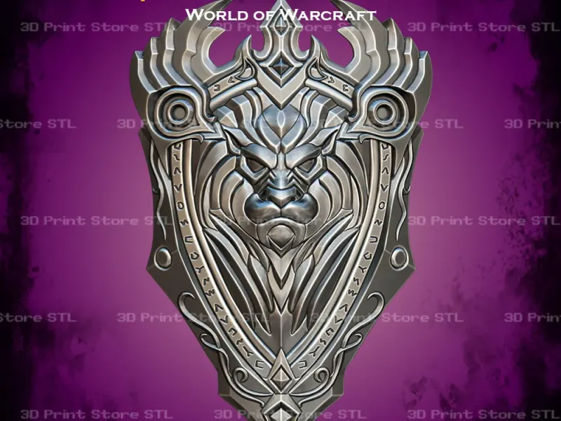 Replica Lion Heart Shield Cosplay Warcraft - STL File