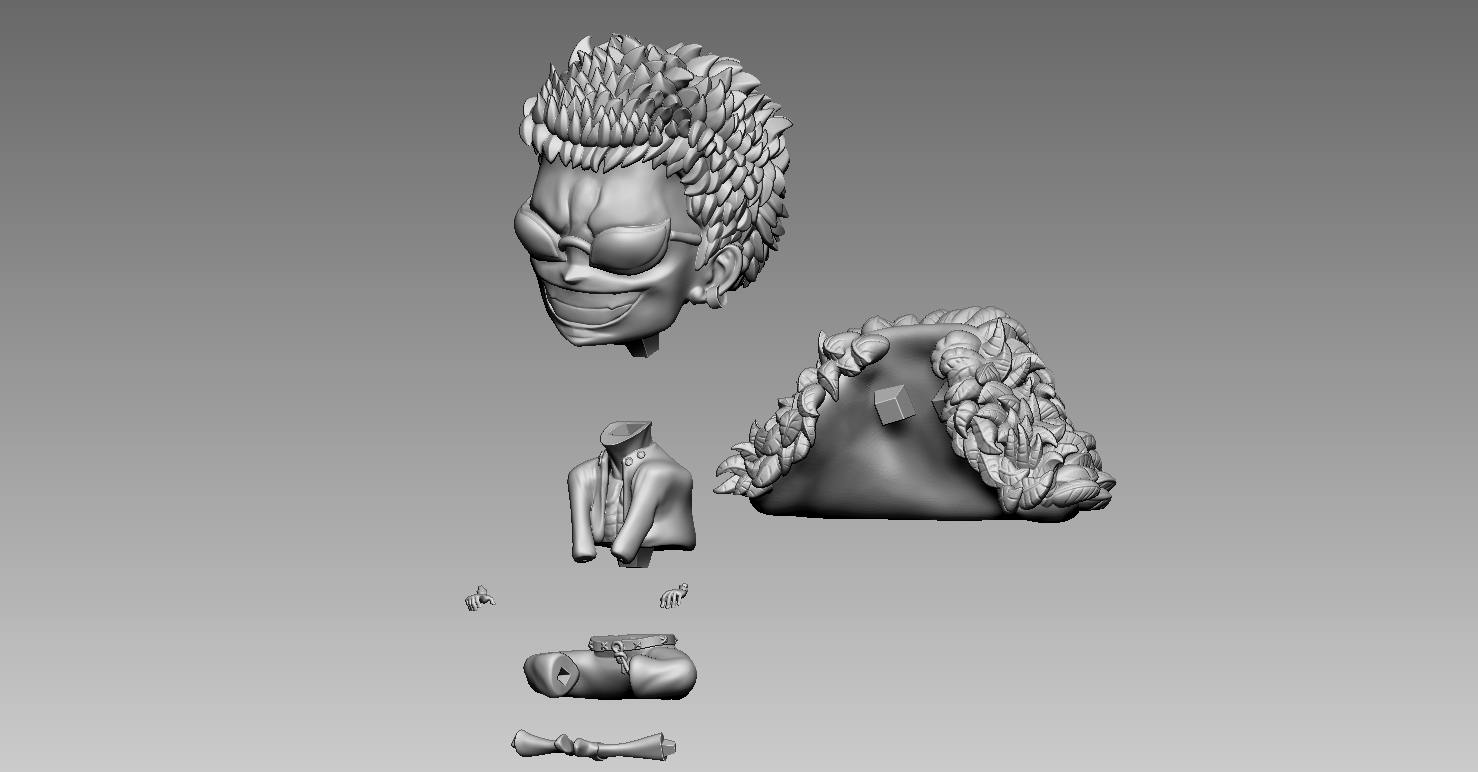 Doflamingo - One piece - 3d print Modelo de Impressão 3D in homem