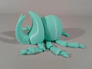 Articulated rhino beetle, flexi fidget