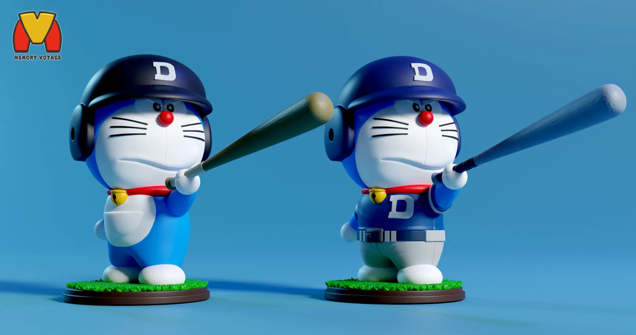 Фанарт Doraemon BaseBall с двумя версиями