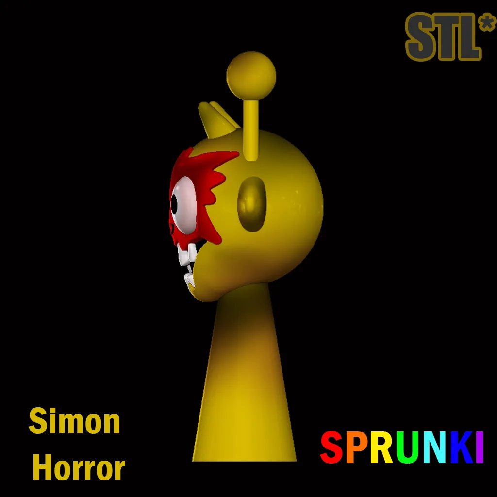 Sprunki Incredibox Simon Horror STL 3D Character Fanar