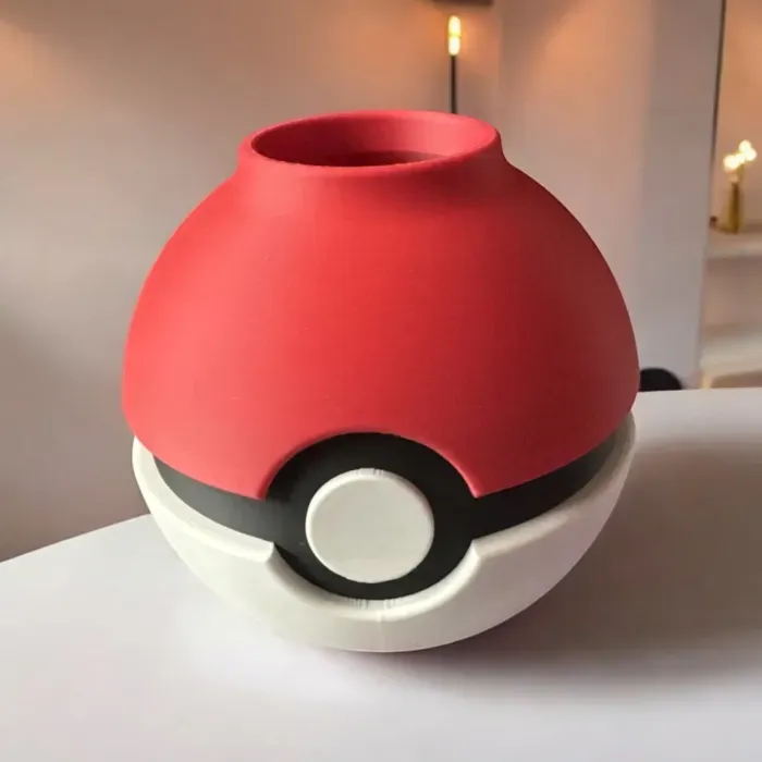 Pokéball-Inspired Vase – Fun and Unique Pokémon Decor Piece